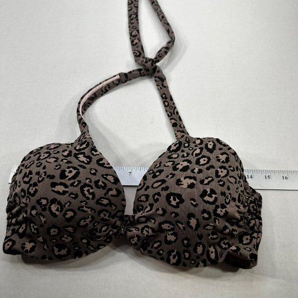 Shade And Shore Womens Sz 34D Swim Top Underwire Lightly Lined Animal Print NWOT - Picture 8 of 11